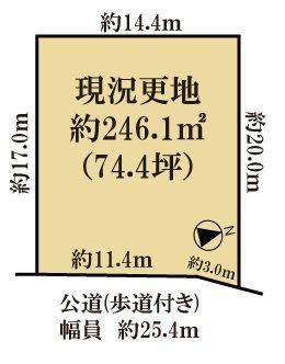 �ޗǌ��k����S�L�˒��n����1���ڂ̓y�n�̋��}