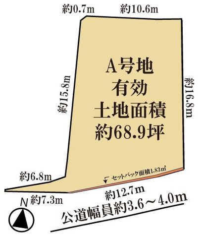 �ޗǌ�����s�㒬 �̓y�n�̋��}